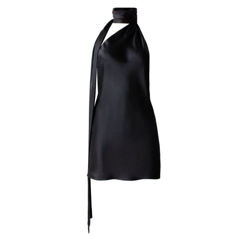 One shoulder scarf dress