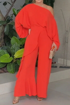 Summer Red Jumpsuit