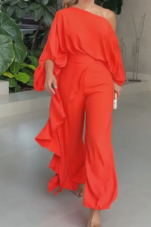 Summer Red Jumpsuit