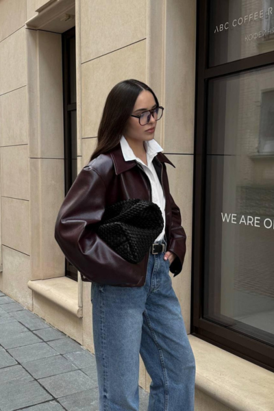 Burgundy Leather jacket