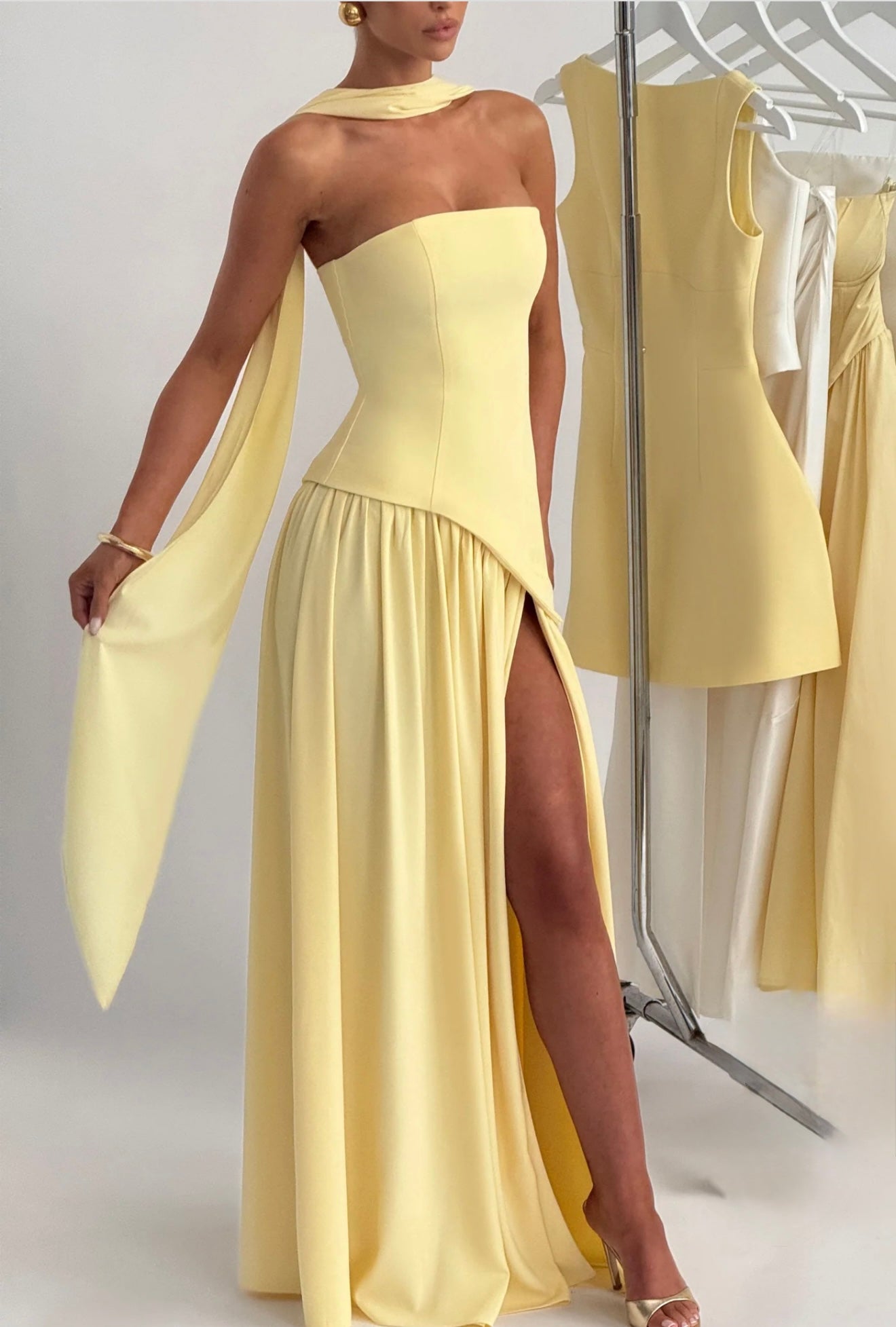 Butter yellow ryzah dress