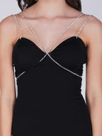 Black chain dress