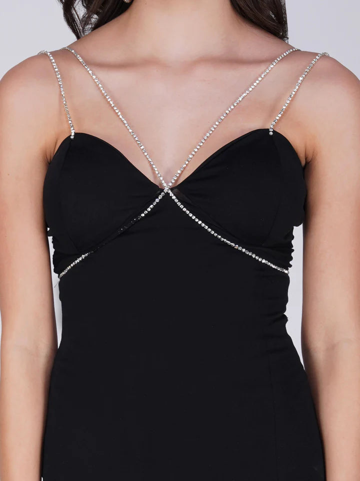 Black chain dress