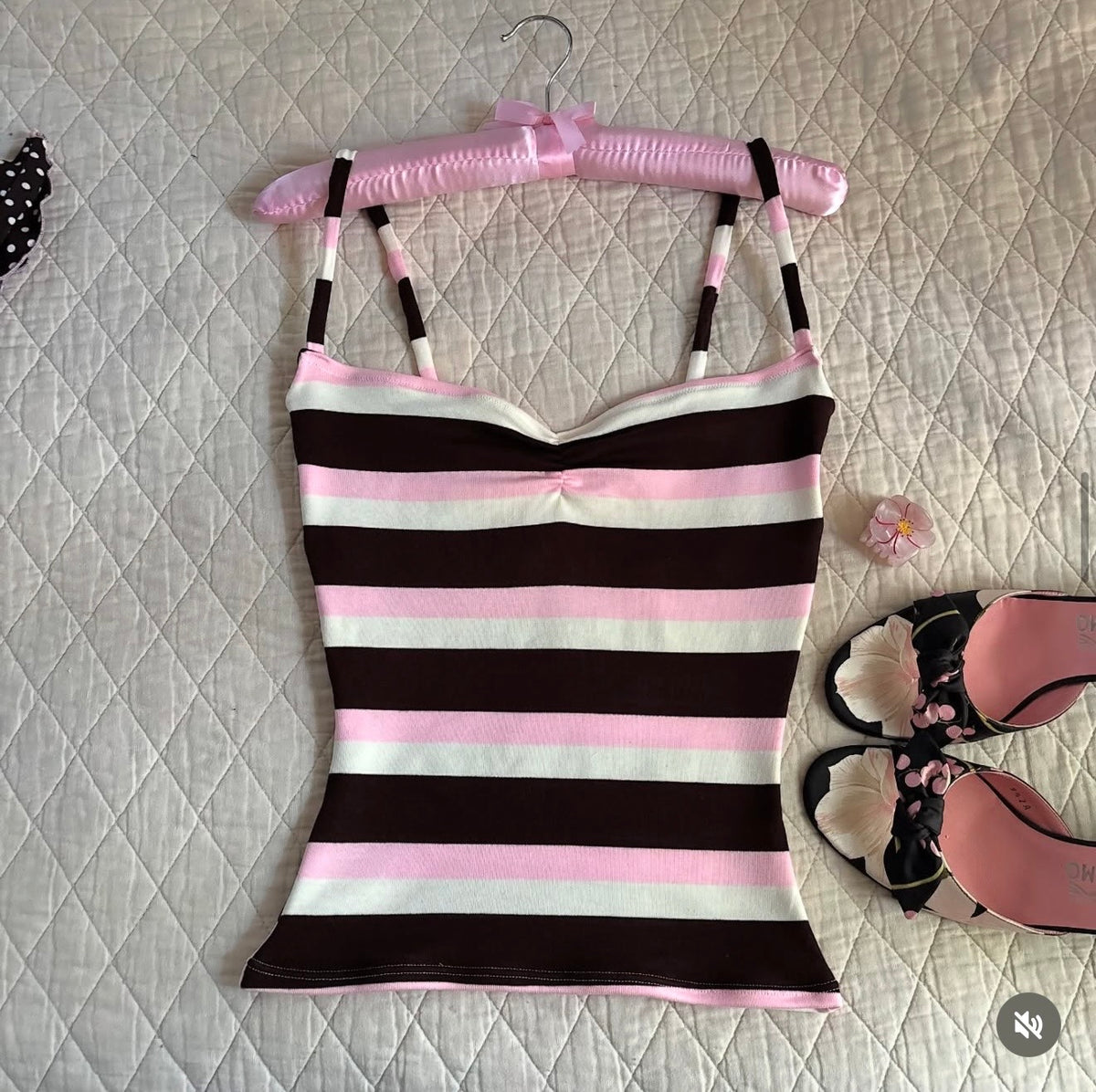 Sweetheart Striped Cami Top