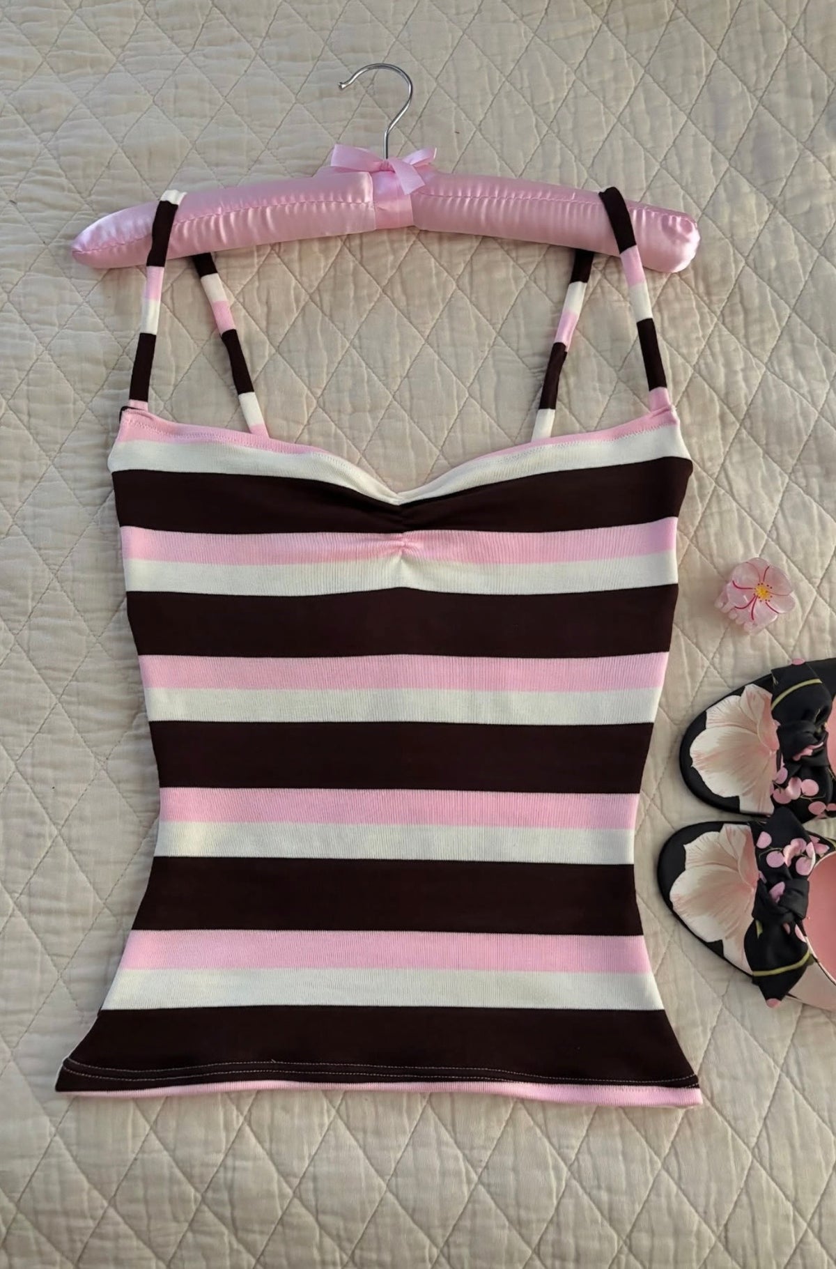 Sweetheart Striped Cami Top