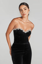 Black embroidered jumpsuit