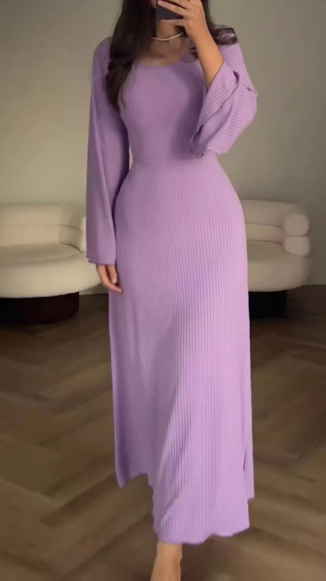 Modest tie up dress