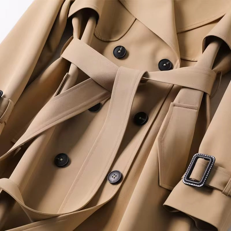 Beige trench coat