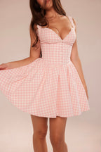 Pink gingham dress