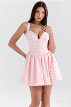 Pink gingham dress