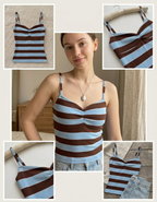 Sweetheart Pink Striped Cami Top