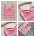 Sweetheart Pink Striped Cami Top