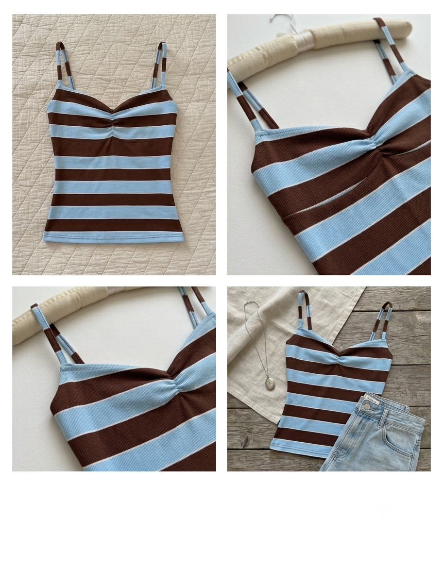 Sweetheart Pink Striped Cami Top
