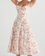 Summer printed flare dress