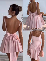 Pink bow dress