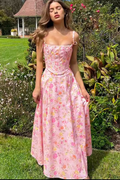 Pink printed Maxi dress