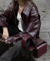 Burgundy Leather jacket