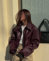 Burgundy Leather jacket