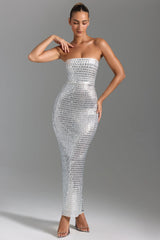 White diamond Maxi dress