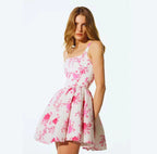 Flora pink Short dress