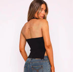 Black Halter Neck Top