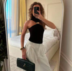 Gold Statement Black Top