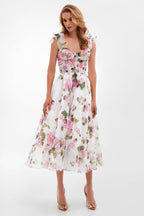 Spring Floral Midi Dress