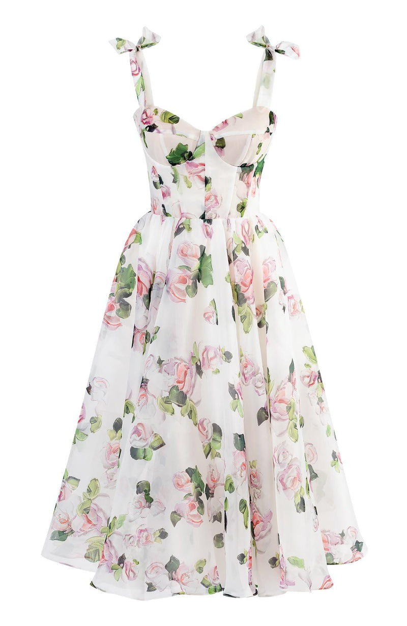 Spring Floral Midi Dress