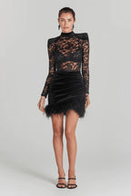 Black lace dress with bralette