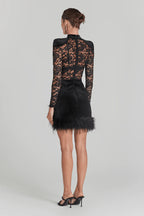 Black lace dress with bralette