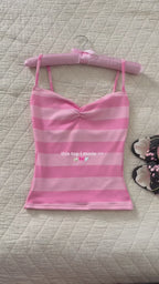 Sweetheart Pink Striped Cami Top