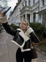 Black and White fur Jacket