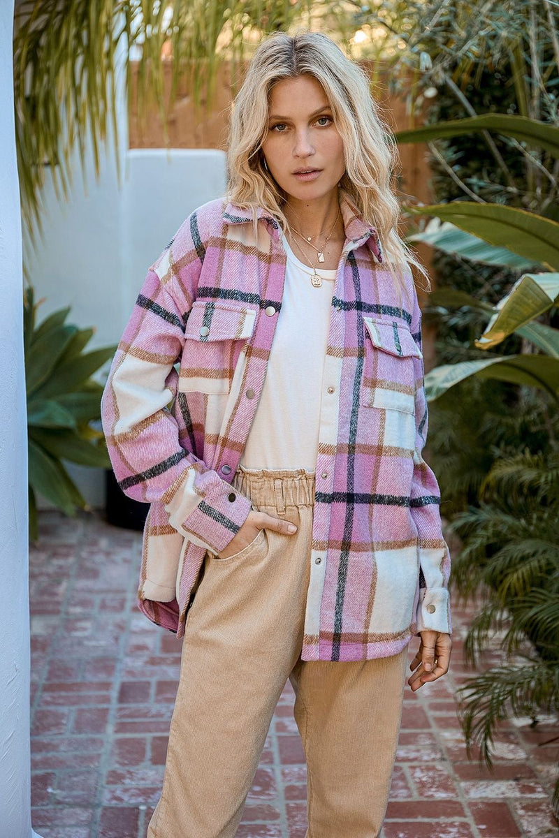 Pink Check Overshirt